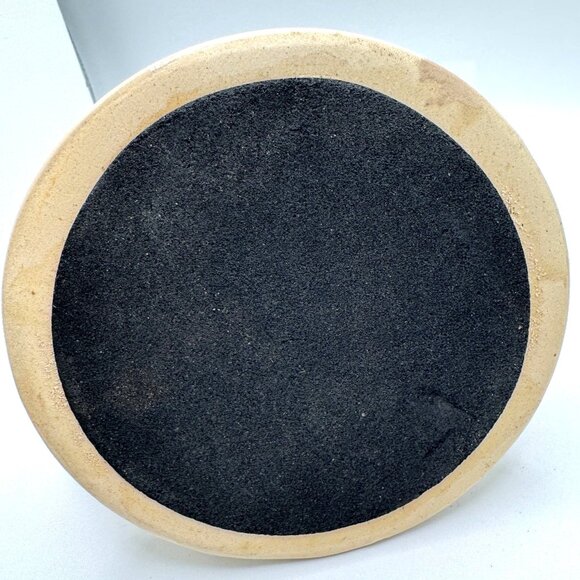 Arkansas Ceramic Pottery Mug Birds Flowers Spill-Proof Handle Brown Beige Vtg - Picture 4 of 6